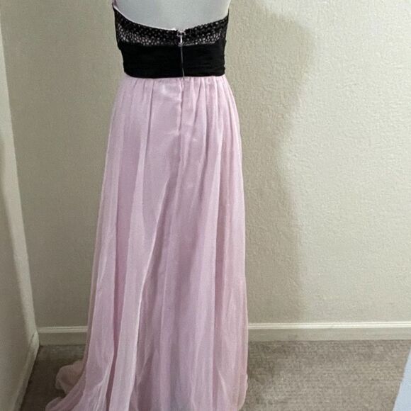 Blush Prom by Alexa Dress Formal Bridesmaid Prom Evening Gown Black/Pink Size 6 - Picture 7 of 14